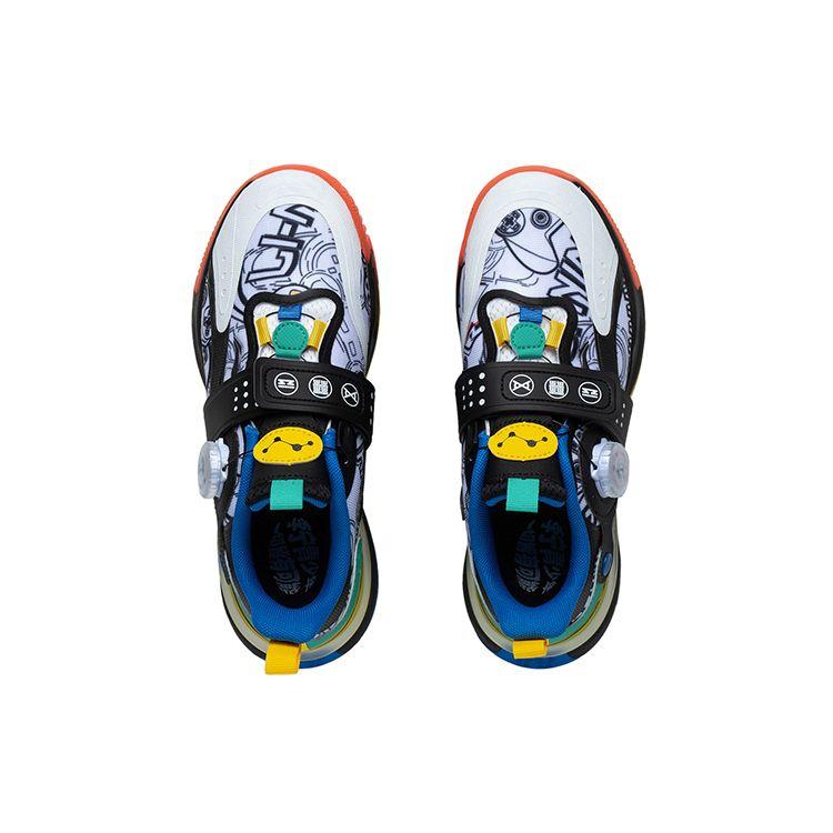 Li Ning Kids Легкие Узоры Амортизация Поддержка Повседневная Обувь Детские Кроссовки Черный Белый Зеленый YKCT002-3