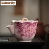 100 мл ручной работы розовый чайник Ru Kiln в форме цветка пиона горшок для заваривания чая чайник женский чайный сервиз аксессуары украшения