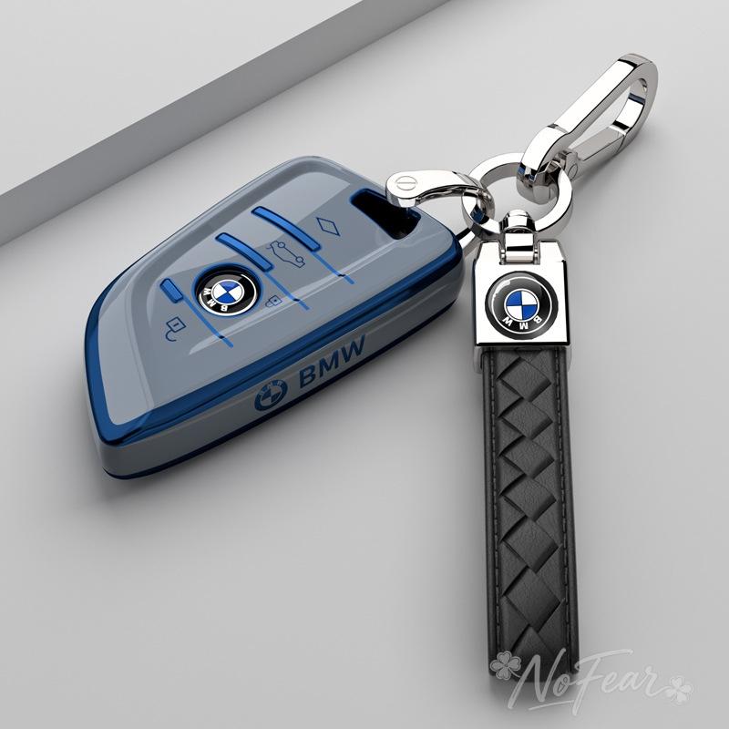 IQJD2 Car Smart Remote Key Case Cover For BMW 530i 550i 320i 1 2 3 4 5 Series 118i 225i M240i F20 F21 F30 F31 F25 F01 F0 Car stickers