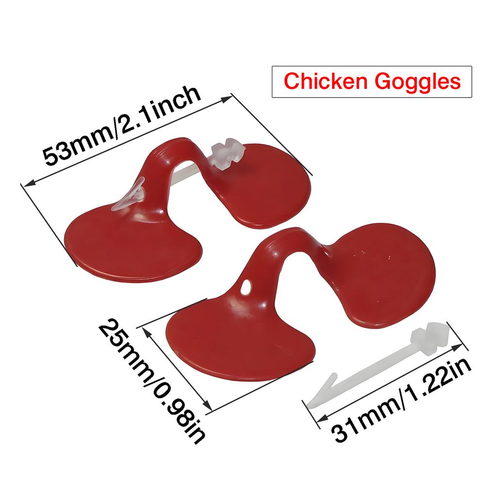 1000 Pcs medium size diameter 53mm with bolt type poultry and chicken goggles anti pecking and bite protection