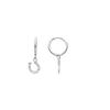 Luxenter Boucles D'oreilles En Argent 925 Et Zirconium Brillant Plaqué Finition En Rhodié - Bonne Chance