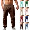 European and American Summer Men's Hip-Hop Cotton Linen Loose Casual Sports Pants
