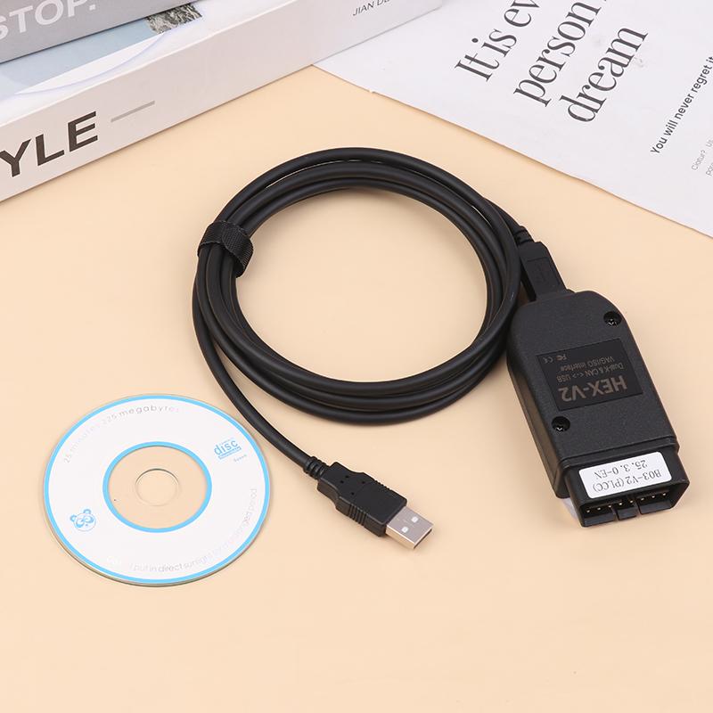 Кабель Hex V2 Vcds Интерфейс 24.7 Atmega162 5054 USB Интерфейс для Мультимарочных Автомобилей Детектор Поддерживает Английский