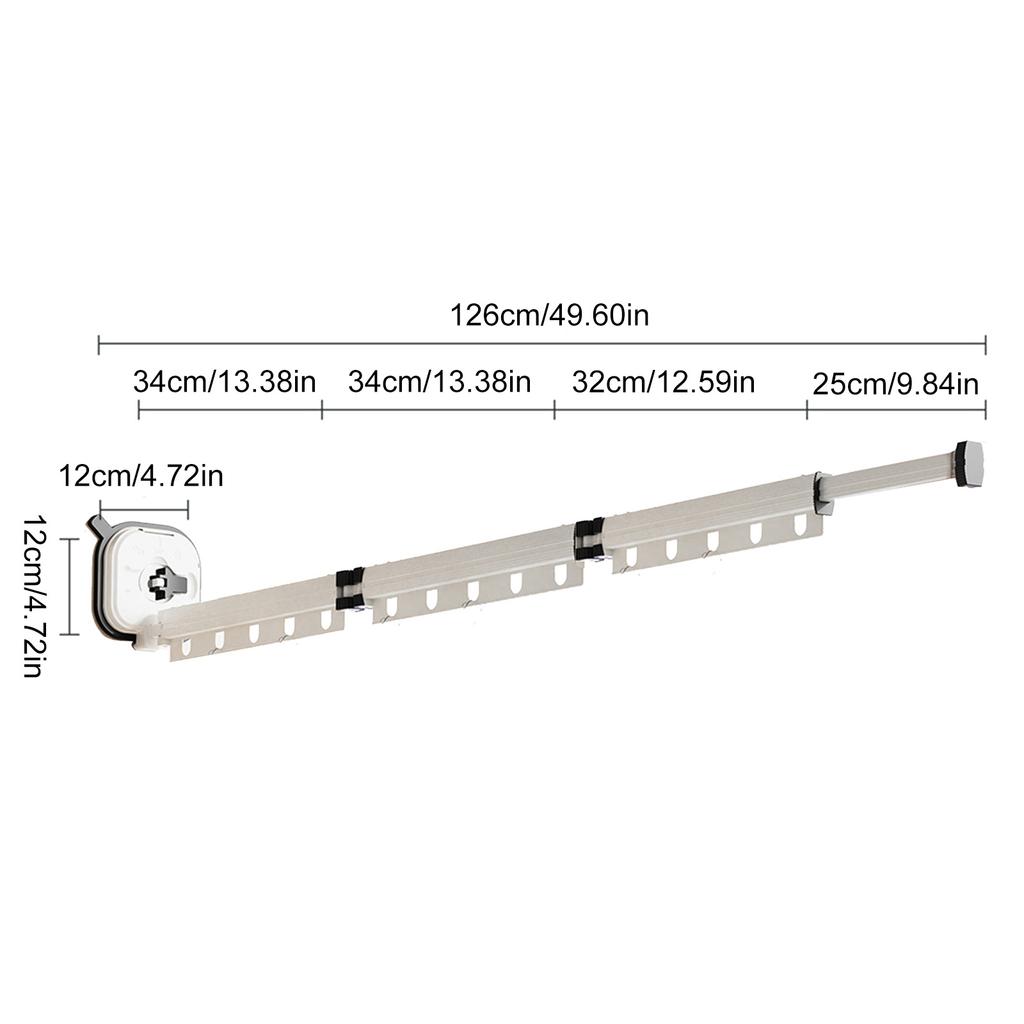 Компактная настенная сушилка для одежды Функциональная выдвижная вешалка для белья Эффективная присоска Сушилка для ткани