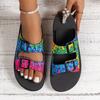 Buckle Belt Flat Slippers 2024 Summer New Multicolour Round Toe Open Toe Slipper Fashion Romen Flat Sandals Shoe for Women