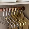 Gold Metal Coat Hangers 10 Pack,Durable Aluminum Alloy Drying Rack for Shirt Dress Pants Towel,Closet Storage Organizer Racks