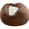 Home Sponge Bed Bean Bag Chair Cover Slipcover Double Bedroom Balcony Large Couch Round Soft Fluffy Cover No Fillings
