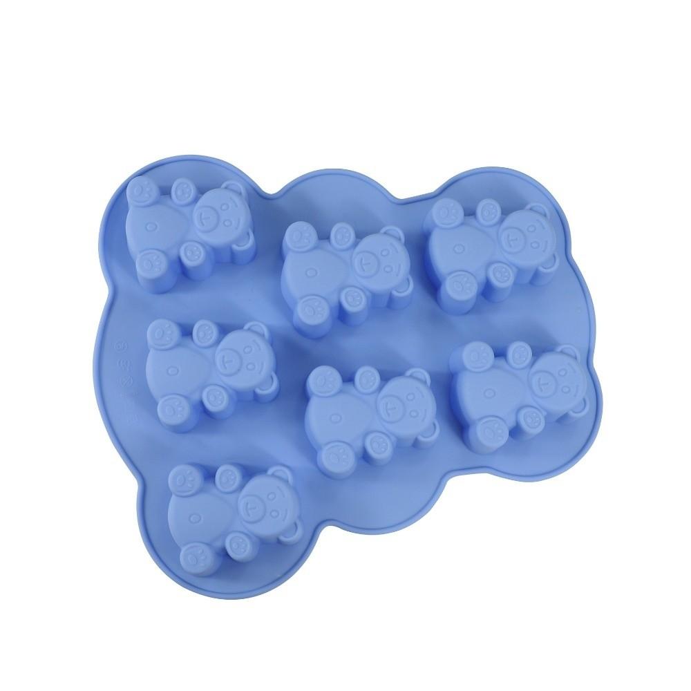Silicone Cookie Mold 7 Holes Kitchen Fondant Supplies Cute Cake Mold Cupcake Topper Decorating