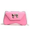 Stylish Pu Shoulder Bag For Women 2024 Sweet Bowknot Crossbody Bag Trendy