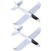 2Pcs Unfinished Foam Airplane Toy DIY Painting Hand Throwing Foam Aircraft Manual Throwing Plane