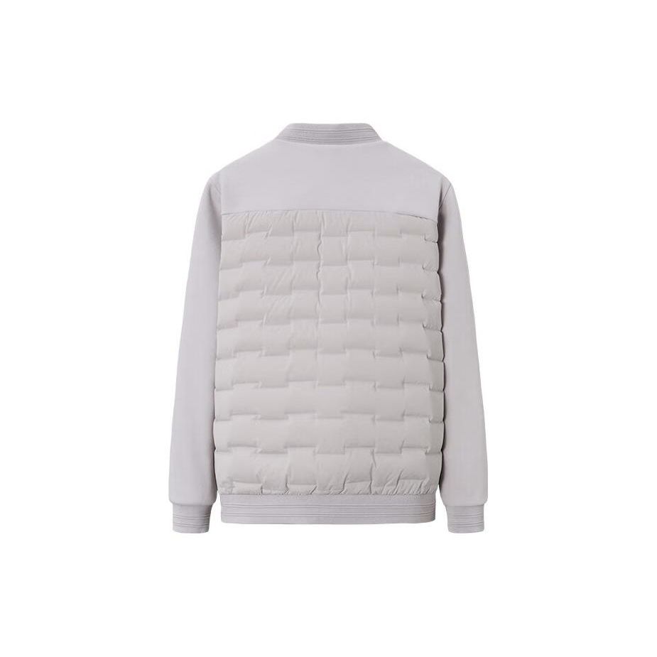 Anta Однотонная утолщенная тканая куртка на молнии, мужские куртки, железно-серый 152347631-1