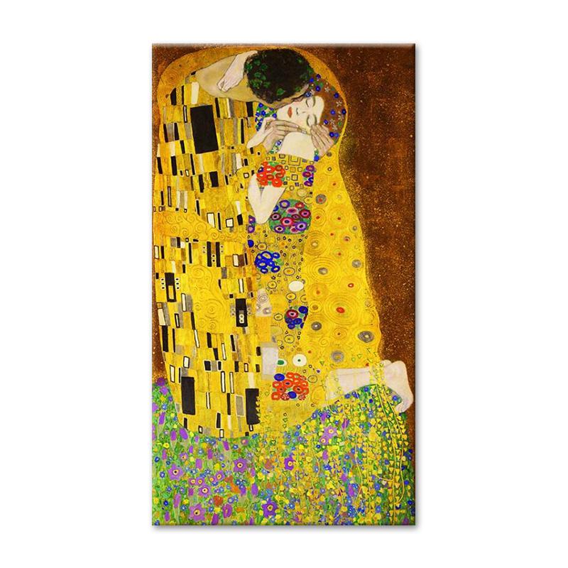 Gustav Klimt The Kiss Oil Paintings Posters and Prints Classical Wall Art Pictures for Living Room Bedroom Home Decoration