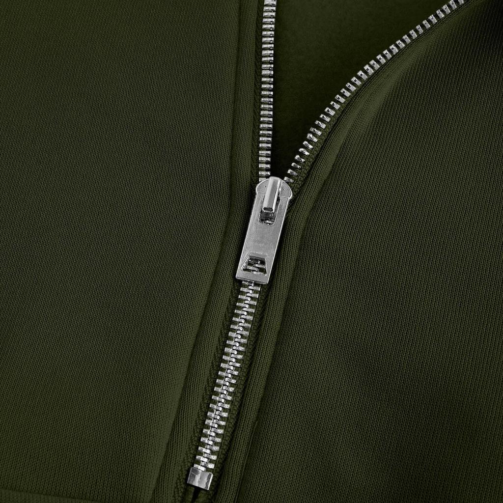 Мужские флисовые свитшоты-пуловеры с подкладкой на осень-зиму, теплые, с длинным рукавом, с воротником-стойкой, топы-свитшоты с карманом