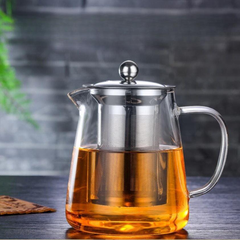 Heat-Resistant Borosilicate Glass Teapot Set with Tea and Water Separation