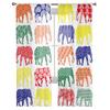 Animal Elephant Flower Silhouette Tulle Curtains For Living Room Sheer Curtain Bedroom Voile Decorative Window Treatments