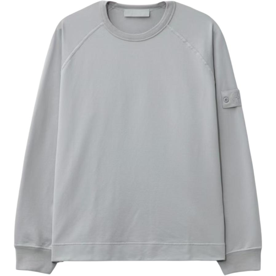STONE ISLAND SS25 Вещи-призраки Легкий хлопковый свитшот с круглым вырезом и длинными рукавами Унисекс свитшот Серый K1S1561000-11S00F3-V0064