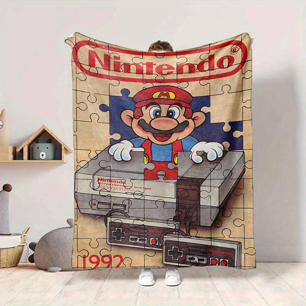 1 шт. Фланелевое одеяло Mario Nintendo, Мягкое, приятное для кожи, с цифровой печатью, Различные размеры в наличии для семьи, друзей, на день рождения