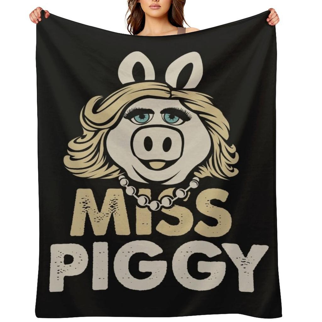 Miss Piggy Throw Blanket decorative christmas decoration valentine gift ideas Stuffeds Blankets