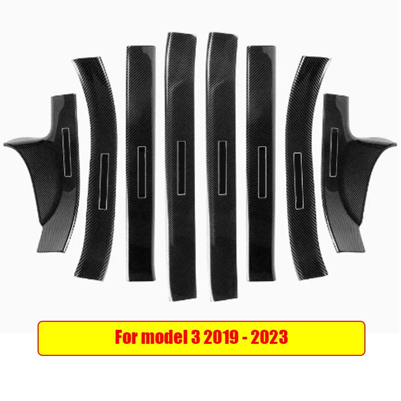 8 упаковок, защита для порога для Tesla Model Y Model 3 2022, чехол на порог, передняя и задняя крышка педали автомобиля, защита от грязи
