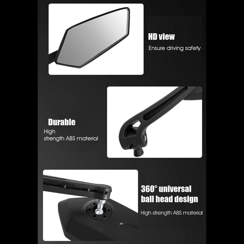 Зеркала для электроскутера 360 Зеркала для мотоцикла 2 шт. Зеркала заднего вида для квадроциклов Зеркала заднего вида с 5 винтами Высокое разрешение Видение