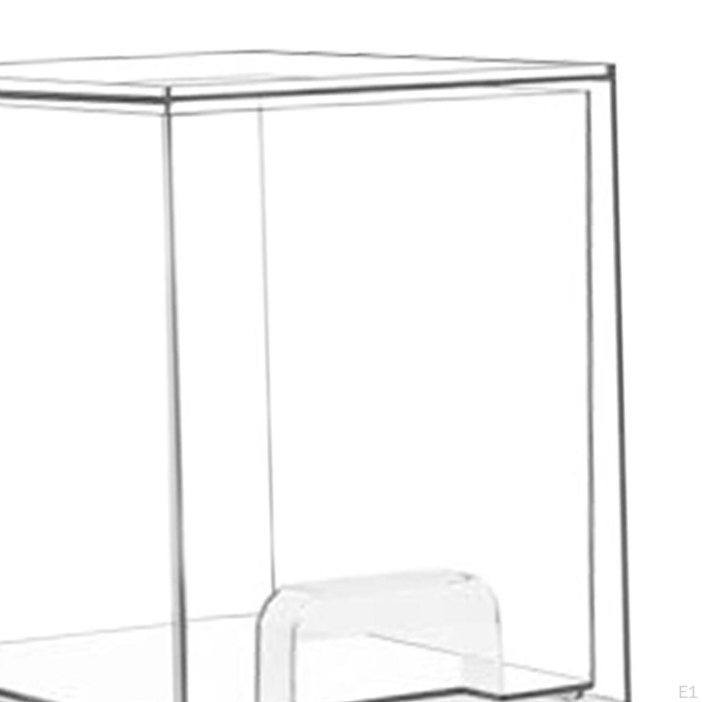 Clear Makeup Storage Box with Cover Multiuse Organizer for Living Room