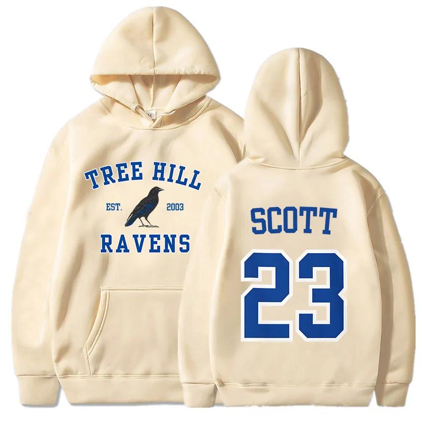 Women Hoodies TREE HILL RAVENS Scott23 Graphic Sweatshirts with Pocket Keith Scott Body Shop Pullovers Sudaderas Para Mujer Male