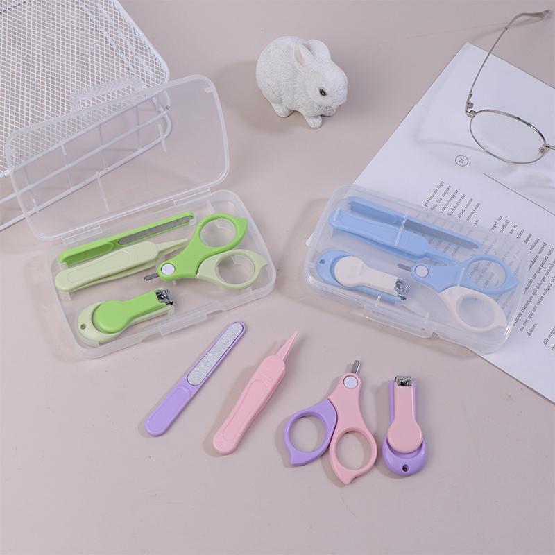 Безопасный детский набор щипчиков для ногтей, триммер для ногтей, кусачки, пинцеты, инструменты для ухода за ногтями и ушами малышей
