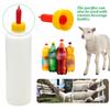 1PCS Lamb Milking Bottle Nipple Drinker Plastic Piglet Sheep Goat Feeding Waterer 400ML Capacity Nursery Farming Veterinary