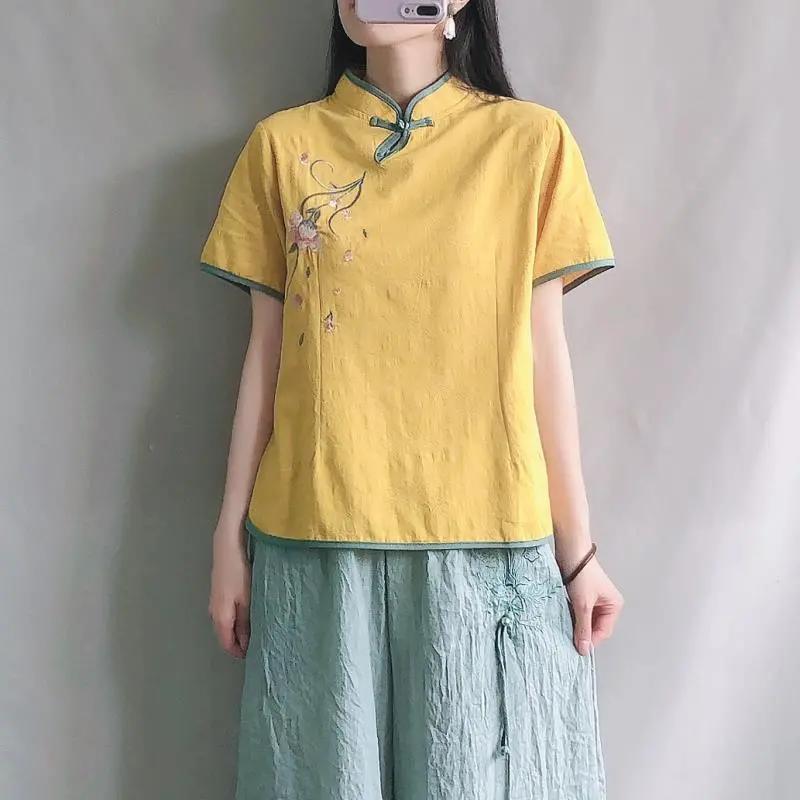 Женская летняя куртка-бомбер с короткими рукавами и воротником-стойкой, рубашка на пуговицах