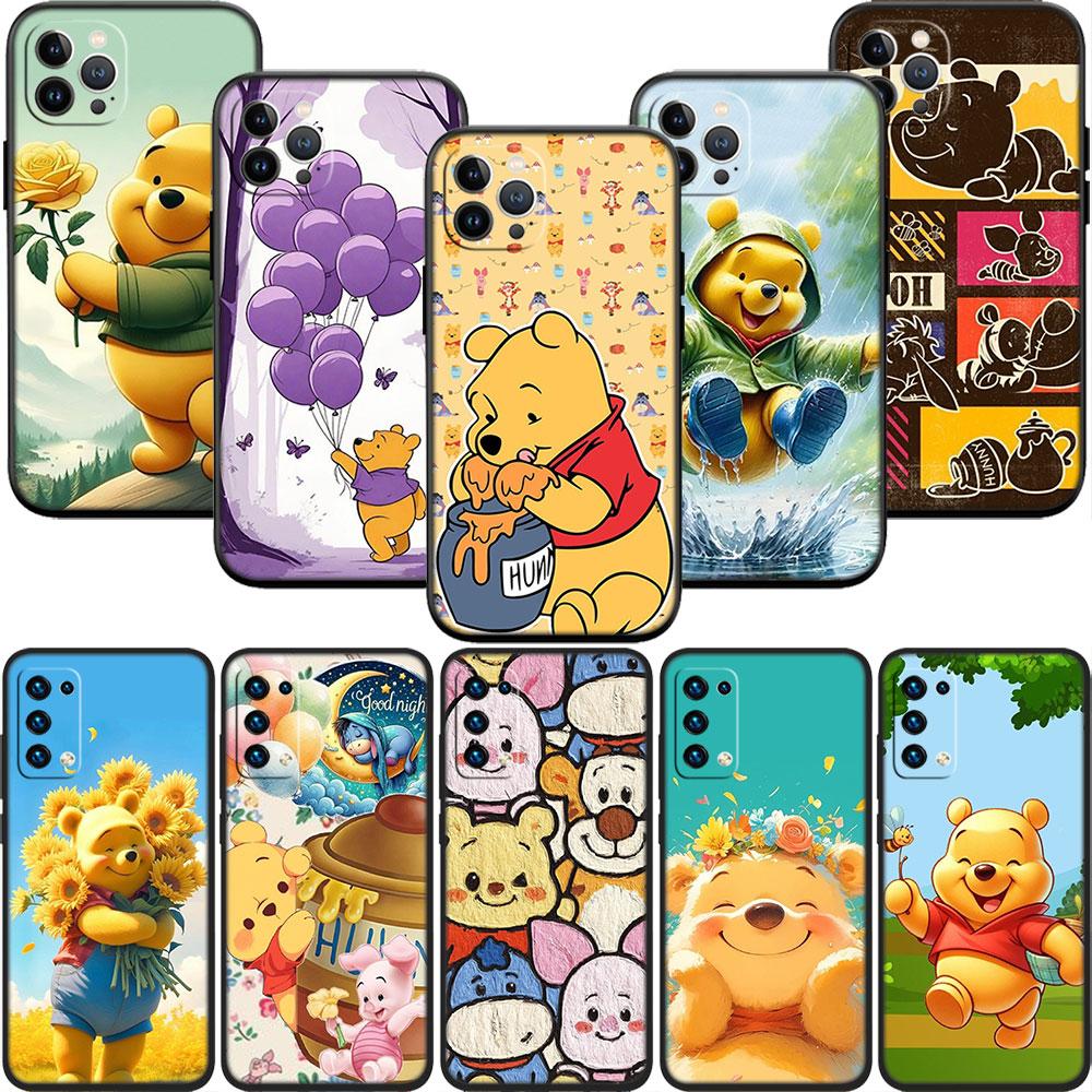 CJ104 Winnie the Pooh Soft Shell Phone Case for iPhone SE X XS XR 11 16E 17 Pro Max Air 8 7 6 6s Plus