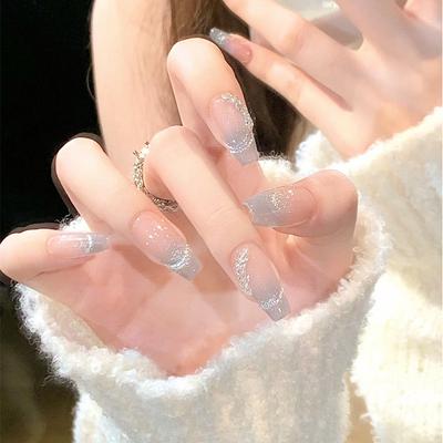 Nail Art Cat's Eye Wearing Nail Art Nail Patch Wearing Nail Finished Nail Film Fairy Qi Fine Flash Light Color 24 шт.
