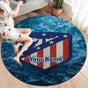 American Pride Shield Custom Name Round Area Rug Carpet Rug For Living Room Bedroom Sofa Playroom Decor Nonslip Floor Mat