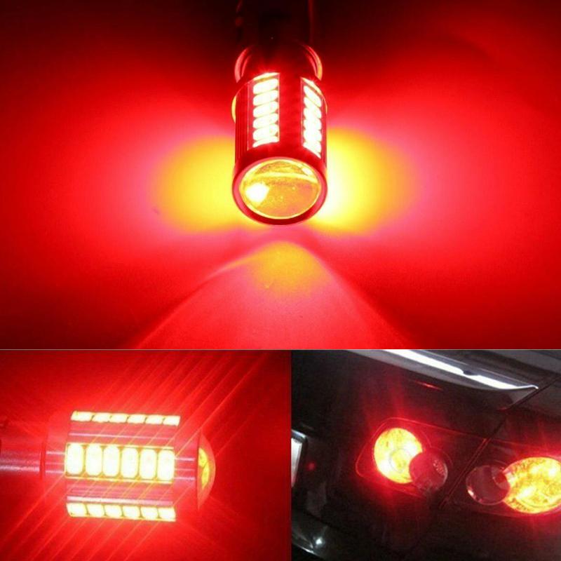2 шт. PY21W P21/5W 1156 Ba15s 1157 Bay15d Для Автомобиля Светодиодные Лампы Указатель Поворота 12V 33SMD 7000K Белый Стоп-сигнал Заднего Хода Парковочные Лампы 7