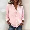 2026 Spring New Women's Ruffled Long-Sleeve Casual Solid Color Shirt