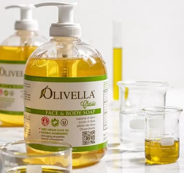 Liquid Soap for Face and Body Based On Olive Oil OLIVELLA 300 Ml
