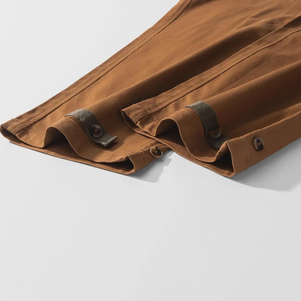 Nijiang American Retro Loose Khaki BF Straight Bib Overalls - Men's Casual One-Piece Long Pants