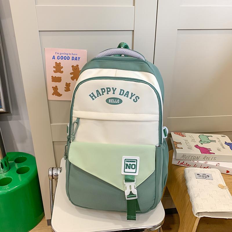 Рюкзак для колледжа Рюкзак для ученика средней школы Школьная сумка Женский Рюкзак с цветовым контрастом Большой вместимости