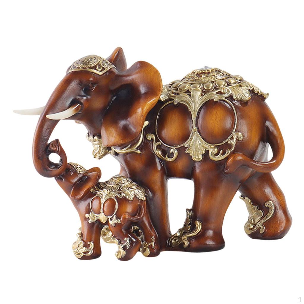 Коллекция фигурок слона и младенца, украшения, подарки, декоративные скульптуры, приносящие удачу по фен-шуй