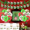 Christmas Balloons Garland Arch Kit Red Green Latex Balloons Banners Cake Topper For Xmas Birthday Party Decorations