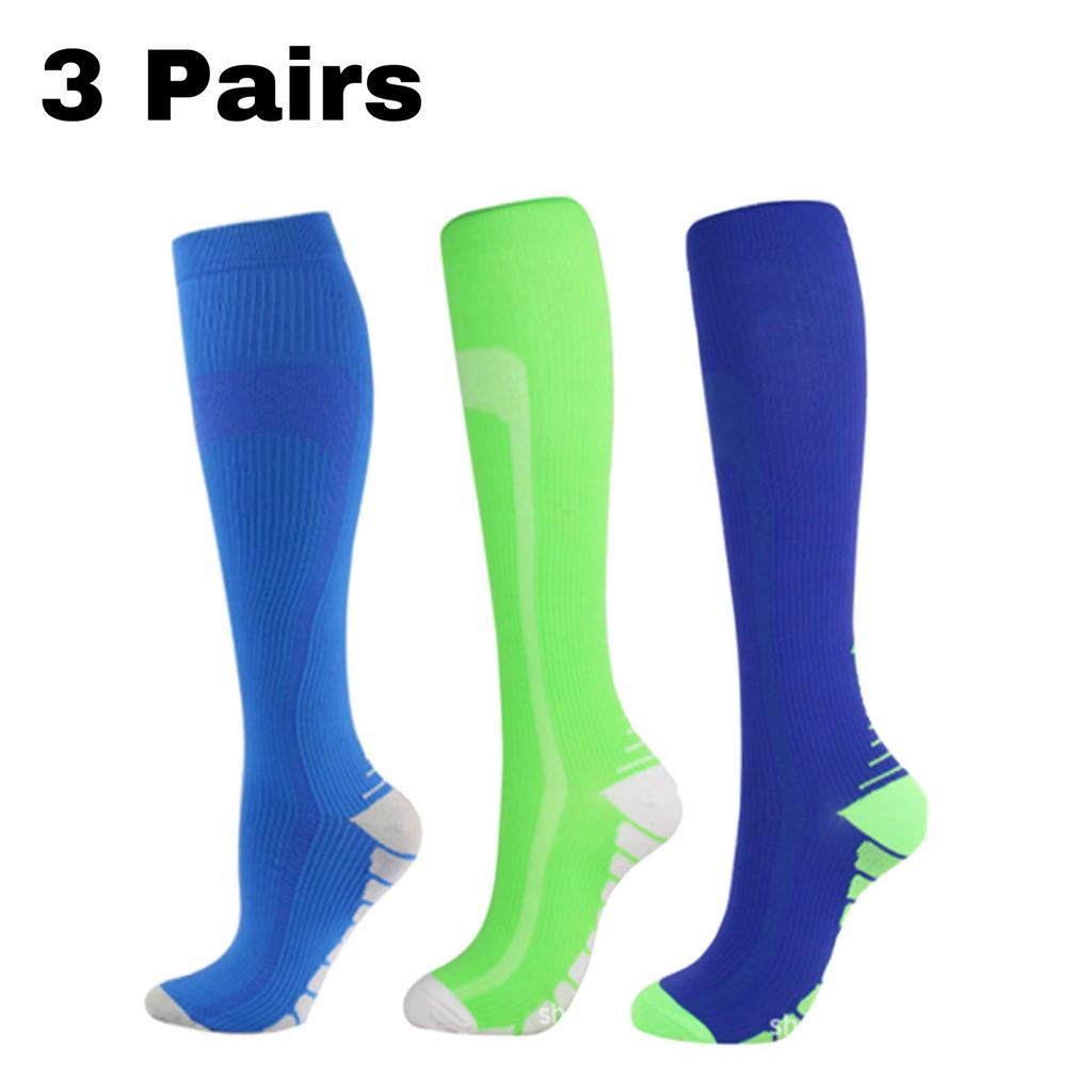 Новые компрессионные гольфы до колена 20-30 мм рт. ст. Подходят для медицинского отека, диабета, варикозного расширения вен, бега, марафона, компрессионные спортивные носки