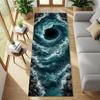 3D Океан Ковер Мат Коврик Украшение Дома Волна Водоворот Синий Иллюзия Узор Напольный Коврик для Декора Гостиной Коврики для Спальни
