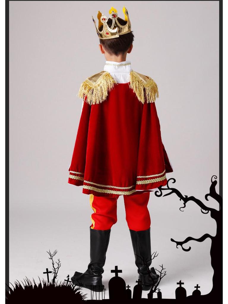 Детский костюм для косплея на Хэллоуин, король, принц, для мальчиков