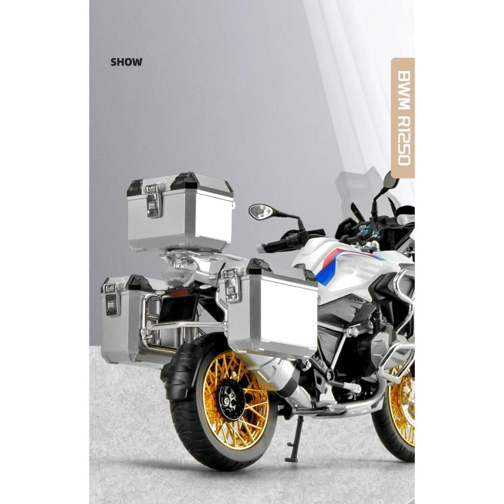 1/9 BMW R1250GS ADV Мотоциклы Симуляция Сплав Модель Мотоцикла Амортизаторы Звук и Свет Коллекционная Игрушечная Машина Подарок Ребенку