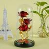 Заколдованная роза в стекле со светодиодной подсветкой, искусственный цветок, рождественский подарок, красавица и чудовище, День святого Валентина