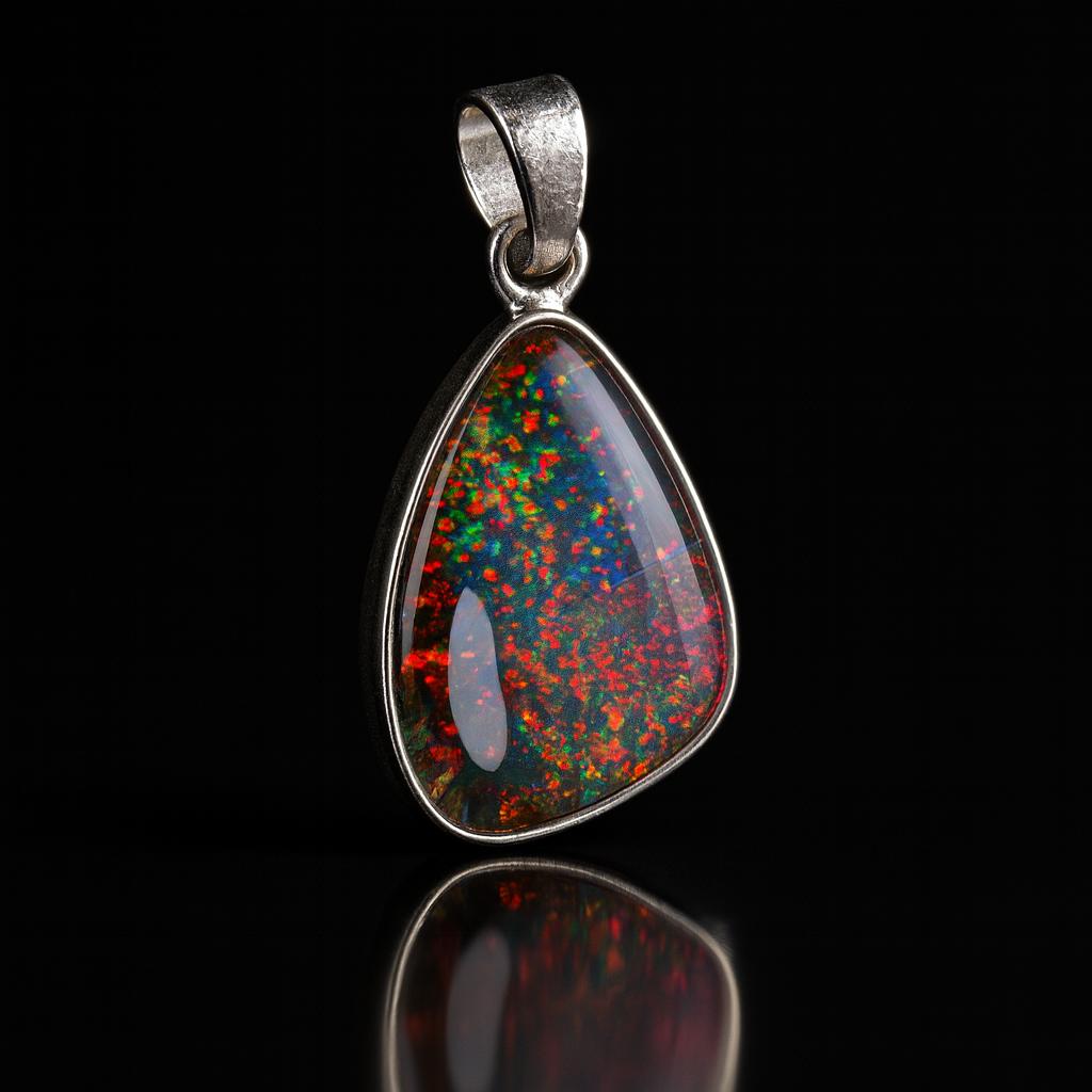 Natural Multicolor Fancy Pendant 22.6 Ct 925 Sterling Silver Jewelry