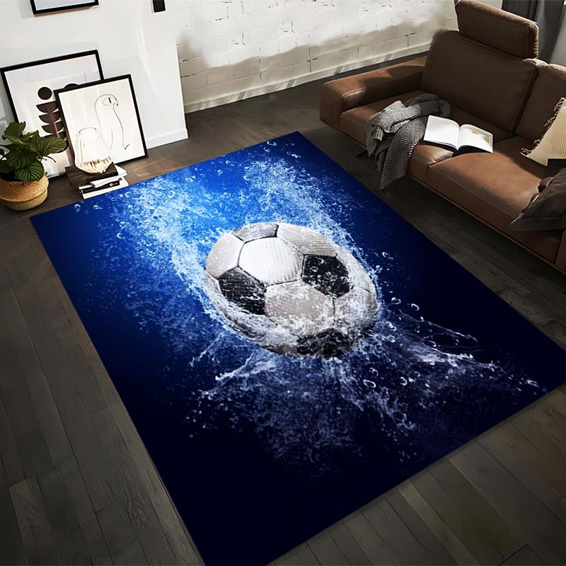 Soccer Ball Splash Design Rug - Non-slip rug suitable for living room and bedroom sofas