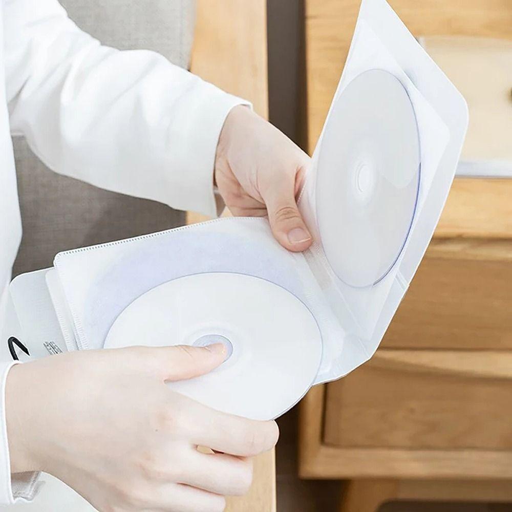 With Buckle DVD Holder Transparent CD Sleeve CD Box Bag CD Storage Case  DVD Organizer