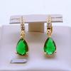 Fashion Drop Shape Cubic Zirconia Dangle Earrings for Women Jewelry Party Accessories