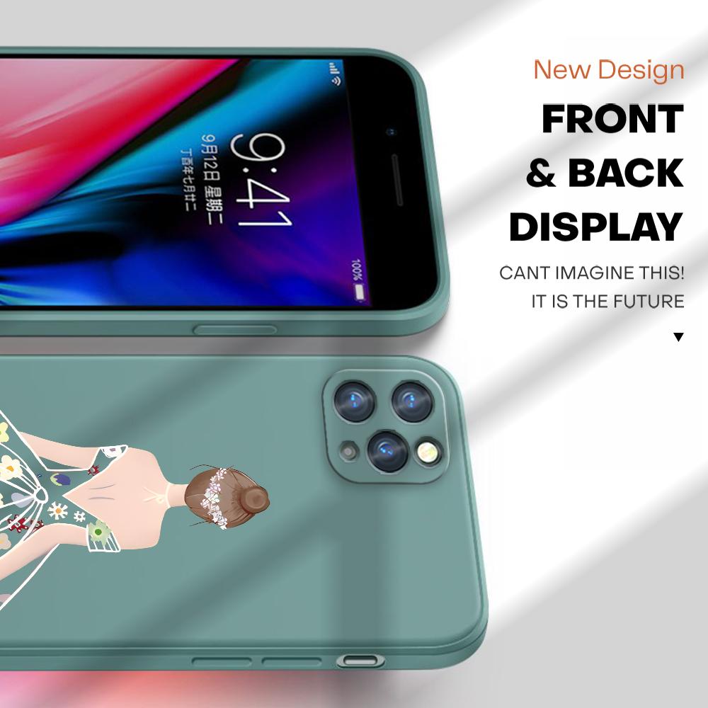 Чехол для телефона с мультяшным красочным узором, квадратный, жидкий силикон, TPU, полное покрытие камеры, противоударный защитный чехол для Samsung Infinix Tecno