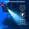 Diving Light LED Flashlight Waterproof 2000 Lumens IPX8 3 Modes Underwater Light Diving Light Handy Light Disaster Prevention Supplies Spearfishing